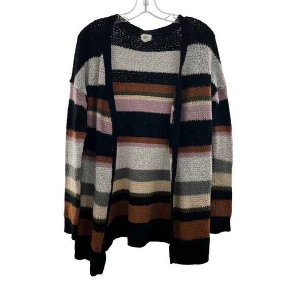 BKE Women's Striped Cardigan Open Front Long Sleeve Size Large - Picture 1 of 9
